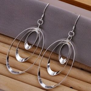 ❤ 4/$15❤  Silver 3 Disc Hoops